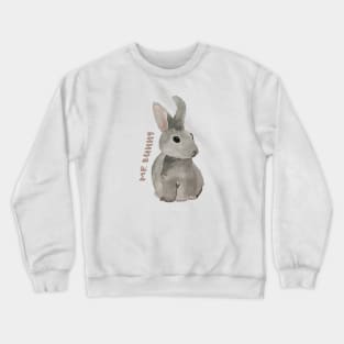 Mr bunny cute watercolor bunny sweet watercolour rabbit Crewneck Sweatshirt